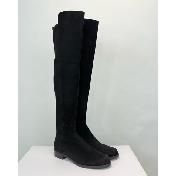 Stuart Weitzman 5050 Over The Knee Boot Black Suede Sz 9.5 - Picture 5 of 16
